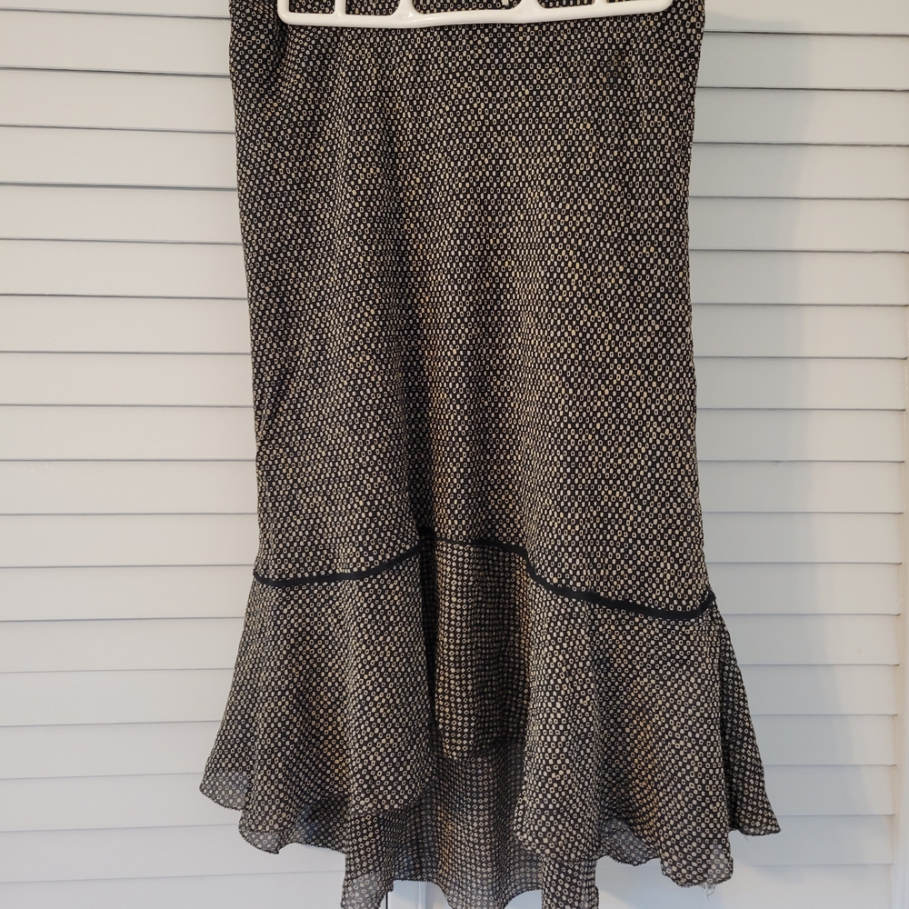 Max Studio Black and White High Low Skirt
